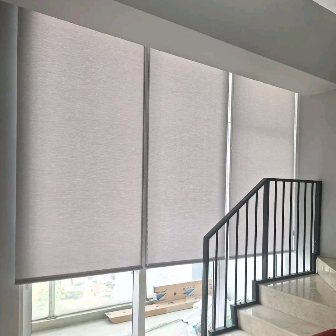 Jual Roller Blind Sharp Point Seri Dimout SP.606-3 Grey